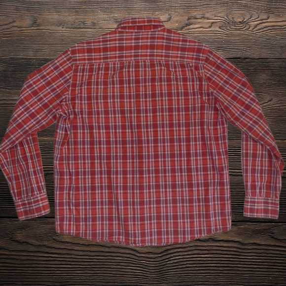 Vintage Phat Farm Red Plaid Button Up Shirt Mens Large Y2K Streetwear Patchwork - Picture 2 of 7